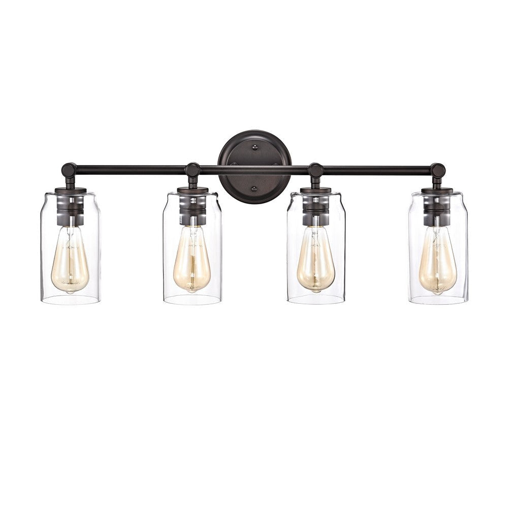Lighting JOYCE Contemporary 4 Light Rubbed Bronze Bath Vanity Fixture 28’’ Width CHL-CH2R127RB28-BL4