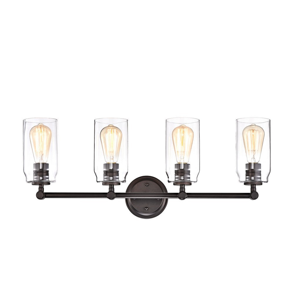 Lighting JOYCE Contemporary 4 Light Rubbed Bronze Bath Vanity Fixture 28’’ Width CHL-CH2R127RB28-BL4