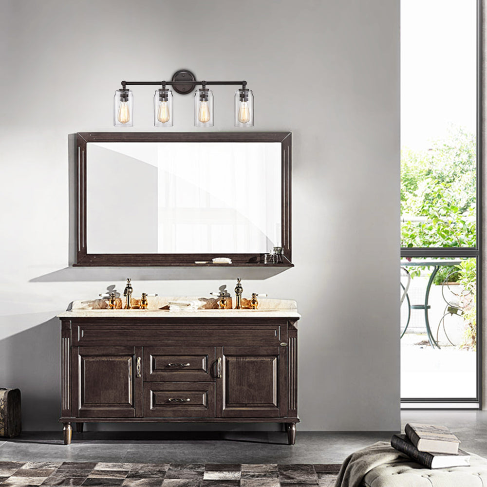 Lighting JOYCE Contemporary 4 Light Rubbed Bronze Bath Vanity Fixture 28’’ Width CHL-CH2R127RB28-BL4