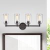 Lighting JOYCE Contemporary 4 Light Rubbed Bronze Bath Vanity Fixture 28" Width
