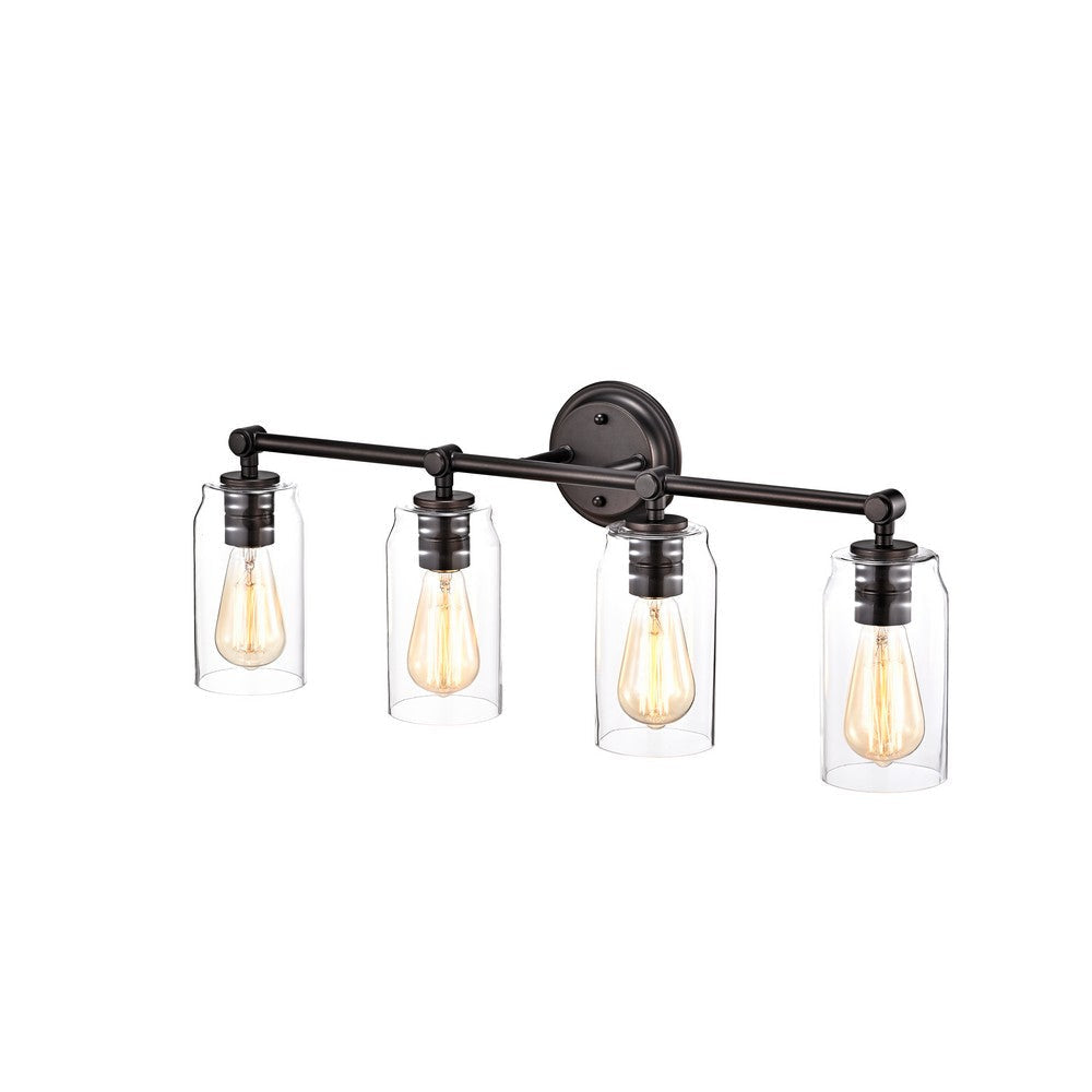 Lighting JOYCE Contemporary 4 Light Rubbed Bronze Bath Vanity Fixture 28" Width