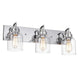 Chloe Lighting Thierry Transitional 3 Light Chrome Bath Vanity Fixture 24" Wide