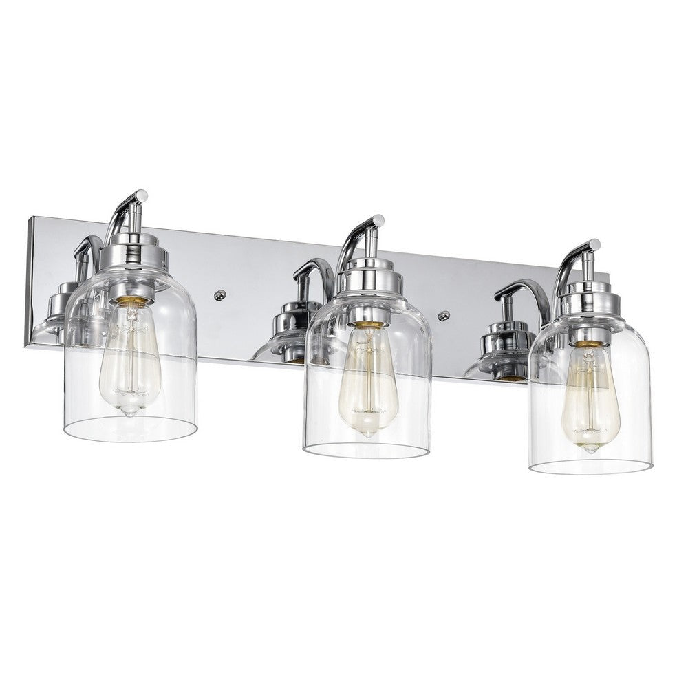 Chloe Lighting Thierry Transitional 3 Light Chrome Bath Vanity Fixture 24’’ Wide CHL-CH2R128CM24-BL3