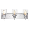 Chloe Lighting Thierry Transitional 3 Light Chrome Bath Vanity Fixture 24’’ Wide CHL-CH2R128CM24-BL3