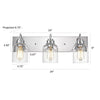 Chloe Lighting Thierry Transitional 3 Light Chrome Bath Vanity Fixture 24’’ Wide CHL-CH2R128CM24-BL3
