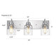 Chloe Lighting Thierry Transitional 3 Light Chrome Bath Vanity Fixture 24’’ Wide CHL-CH2R128CM24-BL3