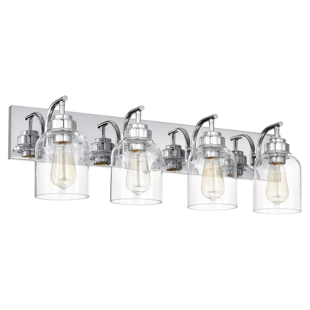 Chloe Lighting Thierry Transitional 4 Light Chrome Bath Vanity Fixture 30 ’ Wide CHL-CH2R128CM30-BL4
