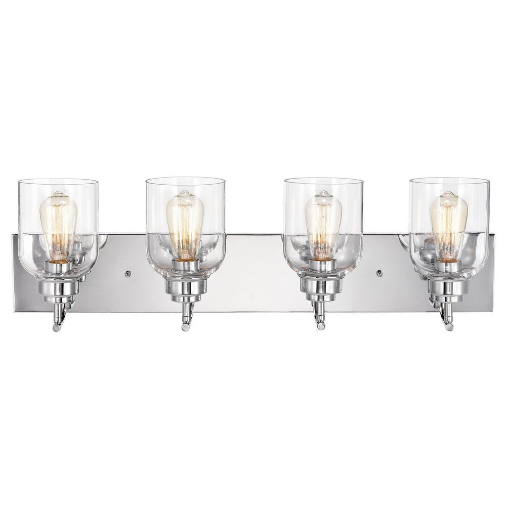 Chloe Lighting Thierry Transitional 4 Light Chrome Bath Vanity Fixture 30 ’ Wide CHL-CH2R128CM30-BL4