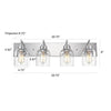 Chloe Lighting Thierry Transitional 4 Light Chrome Bath Vanity Fixture 30 ’ Wide CHL-CH2R128CM30-BL4