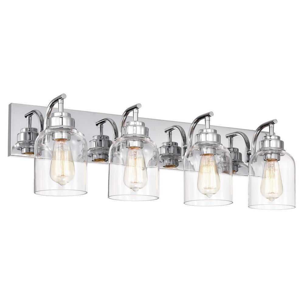 Chloe Lighting Thierry Transitional 4 Light Chrome Bath Vanity Fixture 30 " Wide