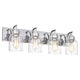Chloe Lighting Thierry Transitional 4 Light Chrome Bath Vanity Fixture 30 " Wide