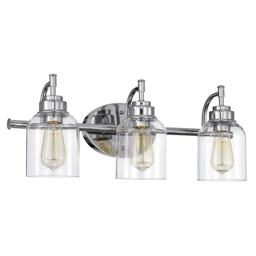 Chloe Lighting Adair Transitional 3 Light Chrome Bath Vanity Fixture 24’’ Wide CHL-CH2R147CM24-BL3