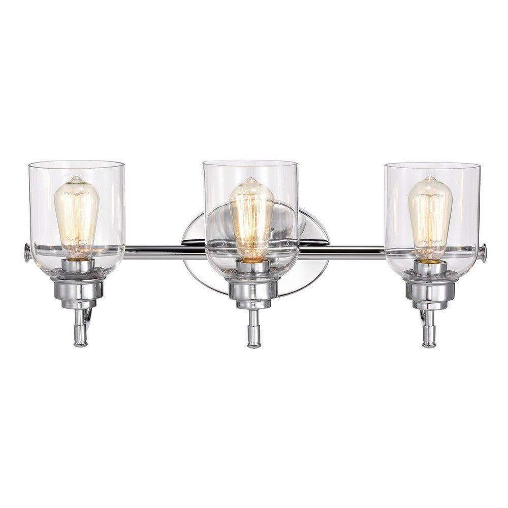 Chloe Lighting Adair Transitional 3 Light Chrome Bath Vanity Fixture 24’’ Wide CHL-CH2R147CM24-BL3