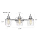 Chloe Lighting Adair Transitional 3 Light Chrome Bath Vanity Fixture 24’’ Wide CHL-CH2R147CM24-BL3