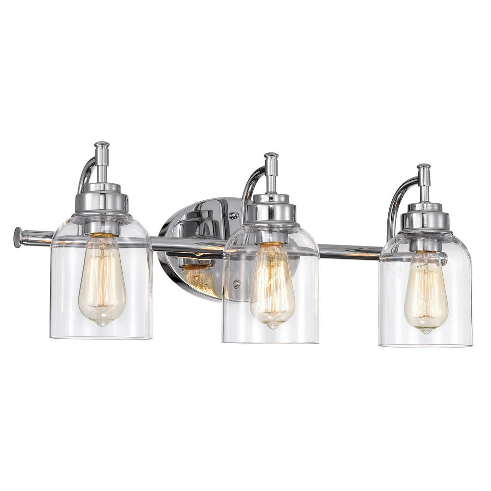 Chloe Lighting Adair Transitional 3 Light Chrome Bath Vanity Fixture 24" Wide