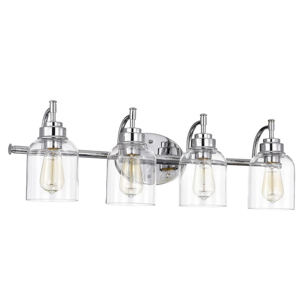 Chloe Lighting Adair Transitional 4 Light Chrome Bath Vanity Fixture 30’’ Wide CHL-CH2R147CM30-BL4