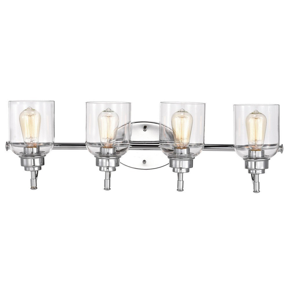 Chloe Lighting Adair Transitional 4 Light Chrome Bath Vanity Fixture 30’’ Wide CHL-CH2R147CM30-BL4