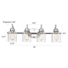 Chloe Lighting Adair Transitional 4 Light Chrome Bath Vanity Fixture 30’’ Wide CHL-CH2R147CM30-BL4