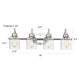Chloe Lighting Adair Transitional 4 Light Chrome Bath Vanity Fixture 30’’ Wide CHL-CH2R147CM30-BL4