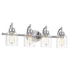 Chloe Lighting Adair Transitional 4 Light Chrome Bath Vanity Fixture 30" Wide