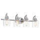 Chloe Lighting Adair Transitional 4 Light Chrome Bath Vanity Fixture 30" Wide