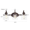 Chloe Lighting Adair Transitional 3 Light Oil Rubbed Bronze Bath Vanity Fixture 24’’ Wide CHL-CH2R147RB24-BL3
