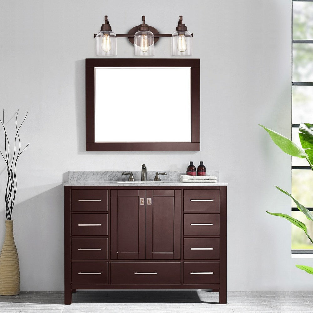 Chloe Lighting Adair Transitional 3 Light Oil Rubbed Bronze Bath Vanity Fixture 24" Wide