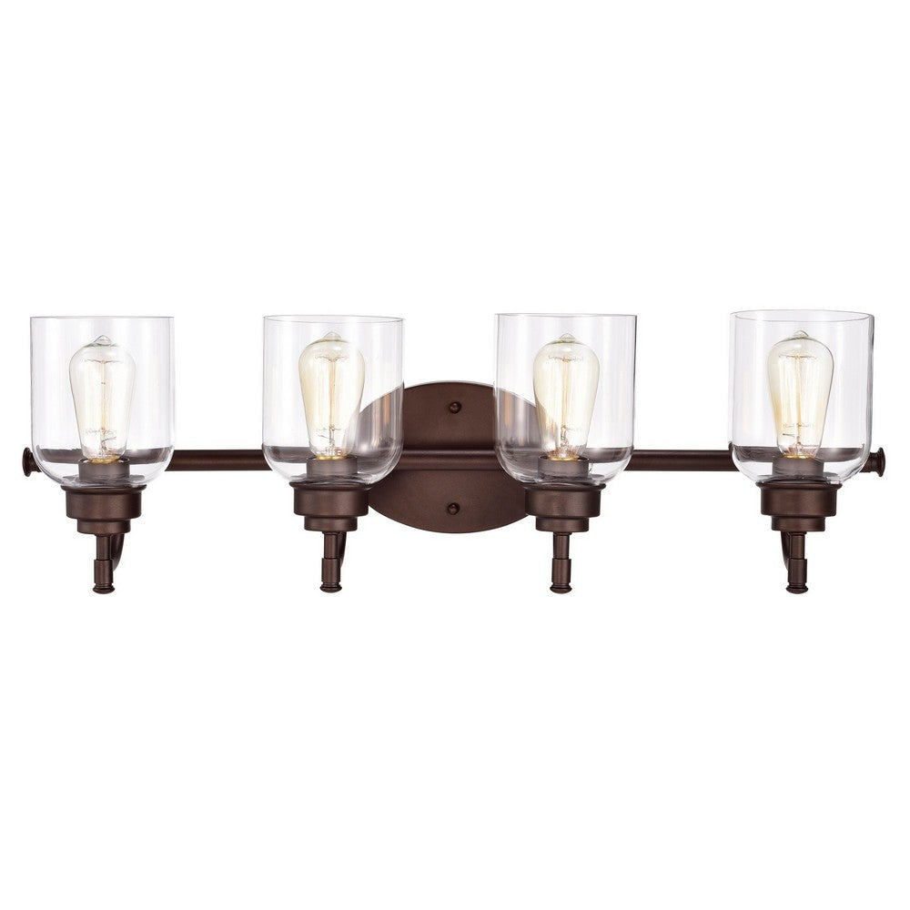 Chloe Lighting Adair Transitional 4 Light Oil Rubbed Bronze Bath Vanity Fixture 30’’ Wide CHL-CH2R147RB30-BL4
