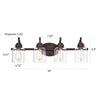 Chloe Lighting Adair Transitional 4 Light Oil Rubbed Bronze Bath Vanity Fixture 30’’ Wide CHL-CH2R147RB30-BL4