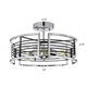 Chloe Lighting Ironclad Industrial 3 Light Chrome Semi-Flush Ceiling Fixture 15’’ Wide CHL-CH2R416CM15-SF3