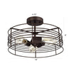 Chloe Lighting Ironclad Industrial 3 Light Oil Rubbed Bronze Semi-Flush Ceiling Fixture 15’’ Wide CHL-CH2R417RB15-SF3