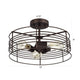 Chloe Lighting Ironclad Industrial 3 Light Oil Rubbed Bronze Semi-Flush Ceiling Fixture 15’’ Wide CHL-CH2R417RB15-SF3