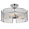 Chloe Lighting Frey Transitional 3 Light Chrome Semi-Flush Ceiling Fixture 16" Wide
