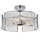Chloe Lighting Frey Transitional 3 Light Chrome Semi-Flush Ceiling Fixture 16" Wide