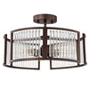 Chloe Lighting Frey Transitional 3 Light Oil Rubbed Bronze Semi-Flush Ceiling Fixture 16’’ Wide CHL-CH2R418RB16-SF3