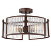 Chloe Lighting Frey Transitional 3 Light Oil Rubbed Bronze Semi-Flush Ceiling Fixture 16" Wide