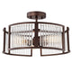 Chloe Lighting Frey Transitional 3 Light Oil Rubbed Bronze Semi-Flush Ceiling Fixture 16" Wide