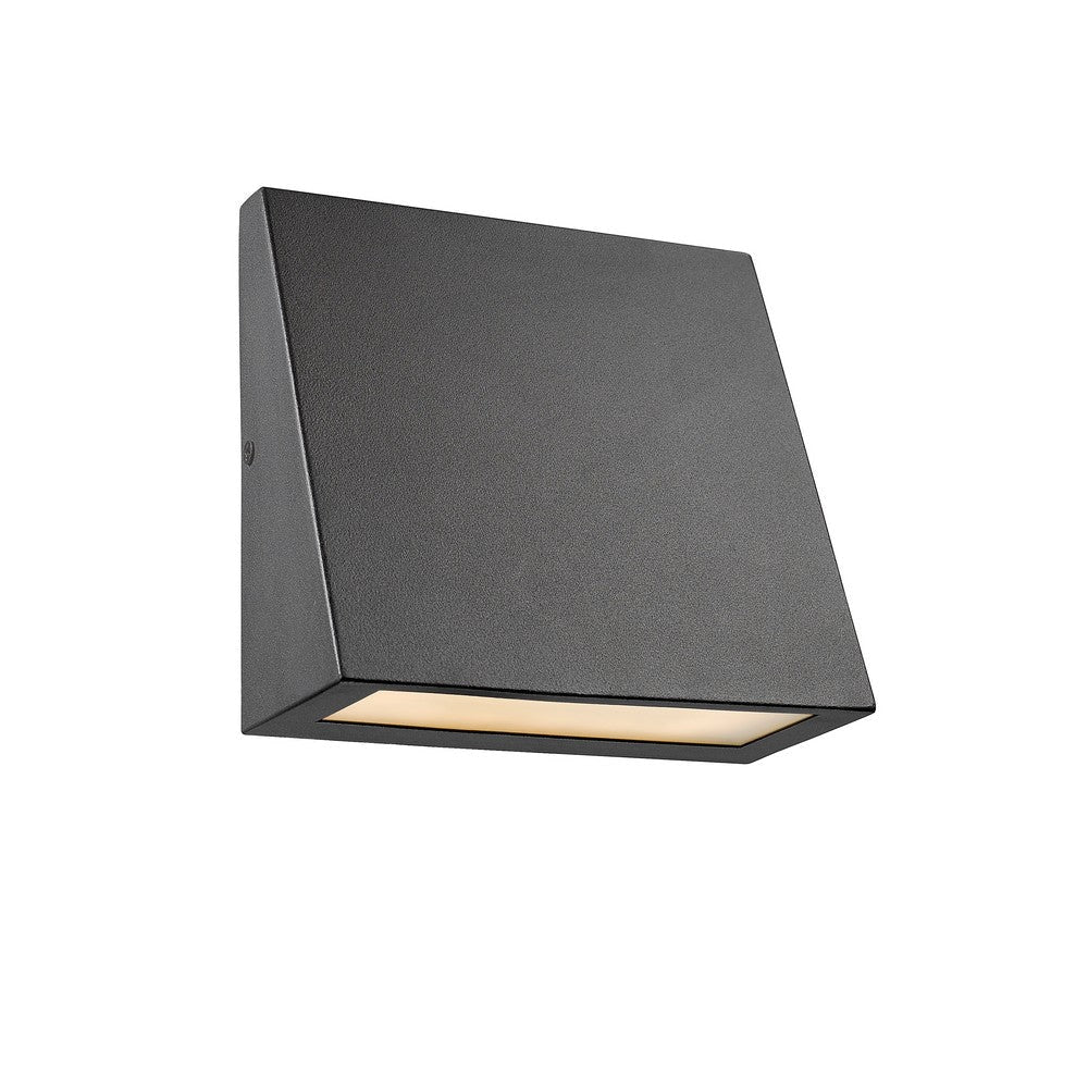 Lighting BRONX Contemporary LED Light  Textured Black Outdoor Wall Sconce 6" Tall