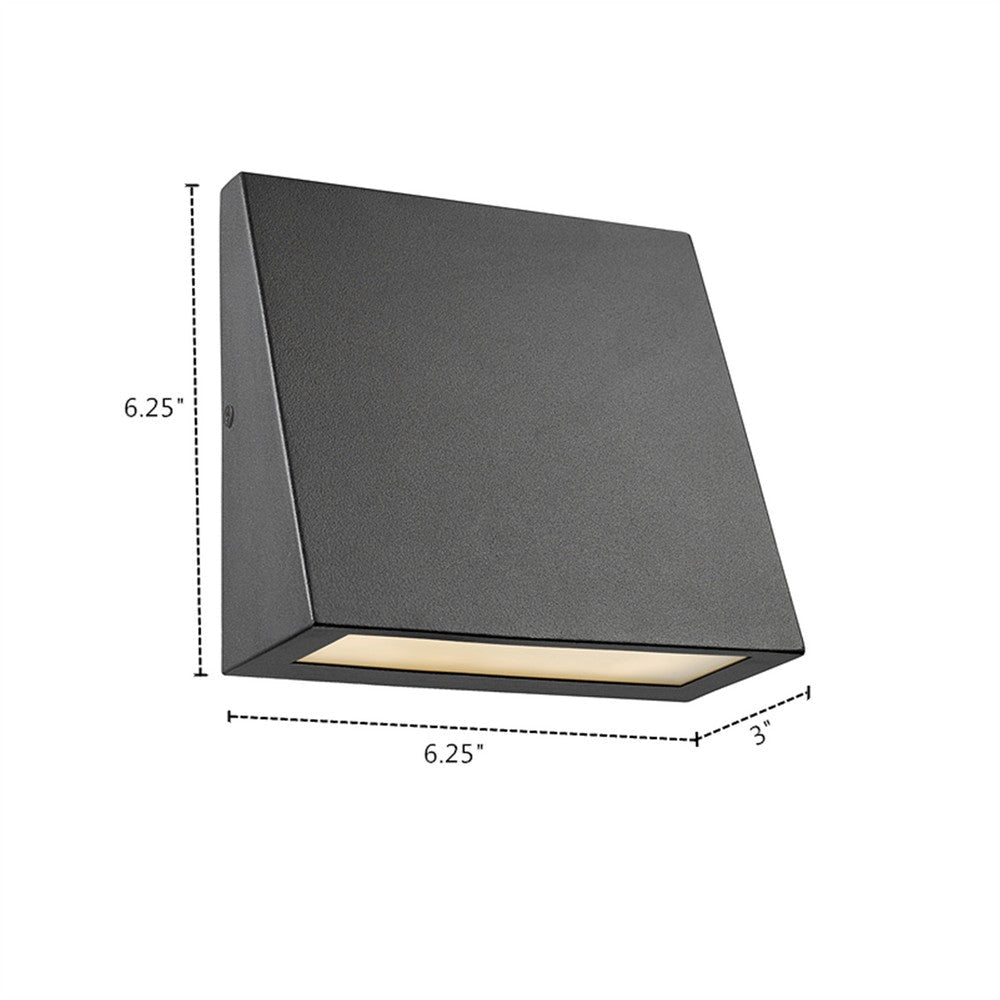 Lighting BRONX Contemporary LED Light Textured Black Outdoor Wall Sconce 6’’ Tall CHL-CH2R901BK06-ODL
