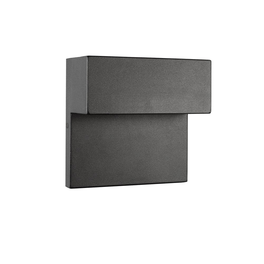 Lighting CAMPBELL Contemporary LED Light Textured Black Outdoor Wall Sconce 6’’ Tall CHL-CH2R902BK06-ODL