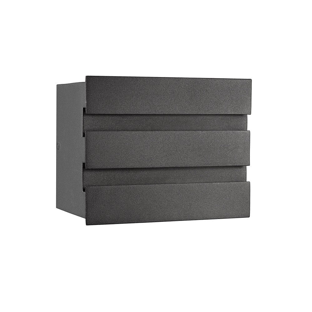 Lighting BECKETT Contemporary LED Light Textured Black Outdoor Wall Sconce 5’’ Tall CHL-CH2R903BK05-ODL