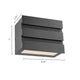 Lighting BECKETT Contemporary LED Light Textured Black Outdoor Wall Sconce 5’’ Tall CHL-CH2R903BK05-ODL