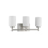 Lighting NEVAEH Transitional 3 Light Brushed Nickel Bath and Vanity Light 21’’ Wide CHL-CH2S002BN21-BL3