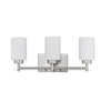 Lighting NEVAEH Transitional 3 Light Brushed Nickel Bath and Vanity Light 21’’ Wide CHL-CH2S002BN21-BL3