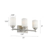 Lighting NEVAEH Transitional 3 Light Brushed Nickel Bath and Vanity Light 21’’ Wide CHL-CH2S002BN21-BL3