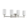 Lighting NEVAEH Transitional 4 Light Brushed Nickel Bath and Vanity Light 29’’ Wide CHL-CH2S002BN29-BL4