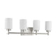 Lighting NEVAEH Transitional 4 Light Brushed Nickel Bath and Vanity Light 29’’ Wide CHL-CH2S002BN29-BL4