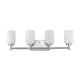 Lighting NEVAEH Transitional 4 Light Brushed Nickel Bath and Vanity Light 29’’ Wide CHL-CH2S002BN29-BL4