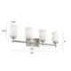Lighting NEVAEH Transitional 4 Light Brushed Nickel Bath and Vanity Light 29’’ Wide CHL-CH2S002BN29-BL4