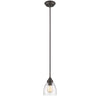 CHLOE Lighting ELISSA Transitional 1 Light Rubbed Bronze Ceiling Mini Pendant 6" Wide